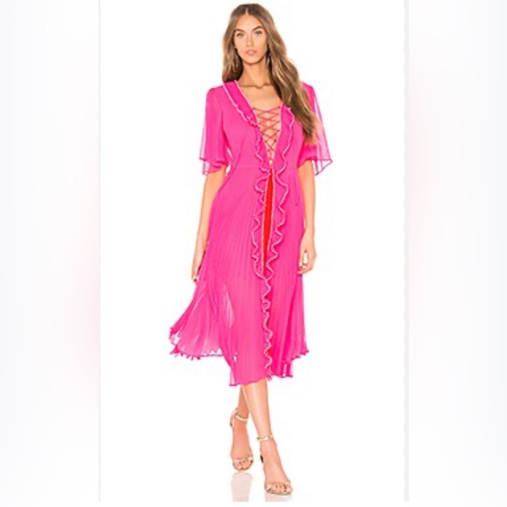 Delfi Gwen Dress Red & Pink
